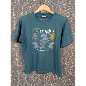 Vintage Extremo Sur Argentina Tango Clasico Argentina Blue T-Shirt Size Large